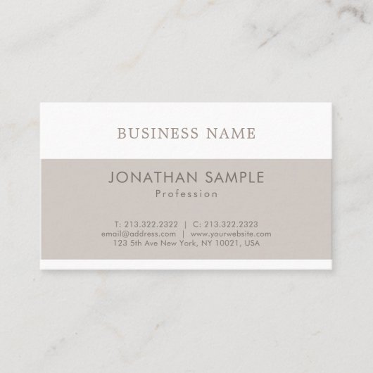 Carte De Visite Design graphique élégant et professionnel Moderne (Devant)