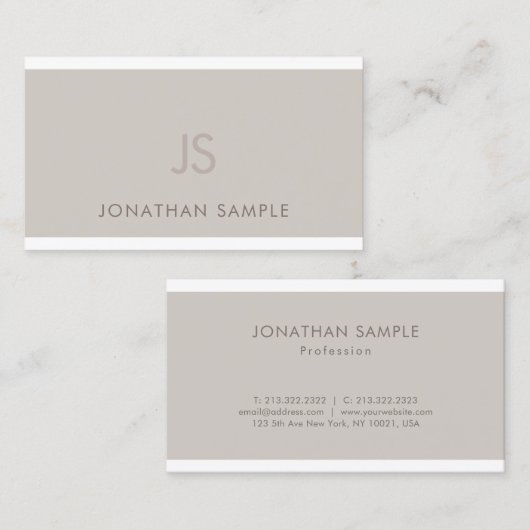 Carte De Visite Design graphique élégant et tendance Monogrammed M (Devant / Derrière)