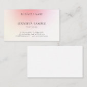 Carte De Visite Design graphique élégant Harmonie couleur rose Lux (Devant / Derrière)