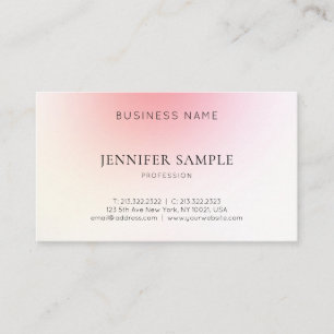 Carte De Visite Design graphique élégant Harmonie couleur rose Lux