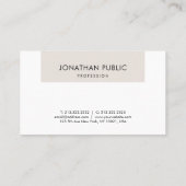 Carte De Visite Design graphique élégant professionnel élégant (Dos)