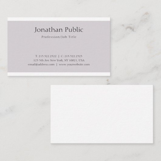 Carte De Visite Design graphique épuré et créatif Design moderne m (Devant / Derrière)