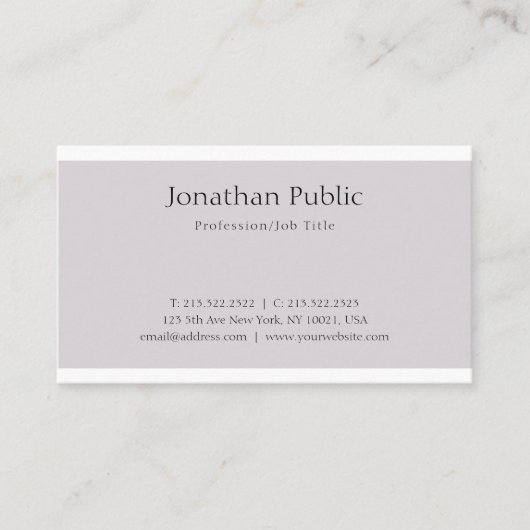 Carte De Visite Design graphique épuré et créatif Design moderne m (Devant)