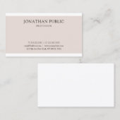 Carte De Visite Design graphique professionnel propre Élégant (Devant / Derrière)