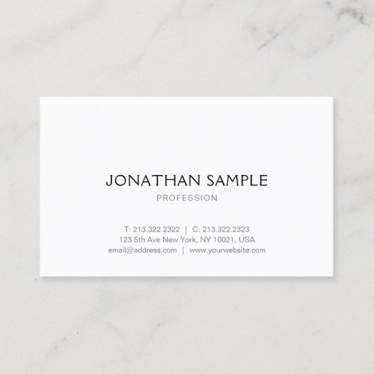 Carte De Visite Design graphique simple et chic Modèle moderne ten (Devant)
