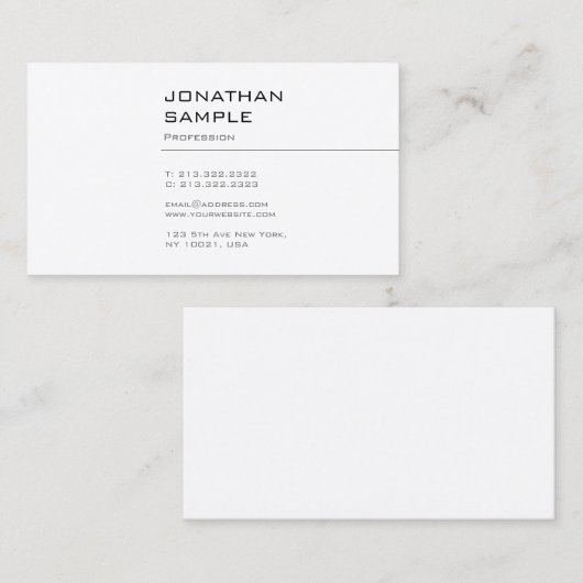 Carte De Visite Design graphique simple et créatif Design moderne  (Devant / Derrière)