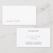 Carte De Visite Design graphique simple et élégant Moderne Chic Pl (Devant / Derrière)