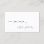 Carte De Visite Design graphique simple et élégant Plain tendance (Devant)