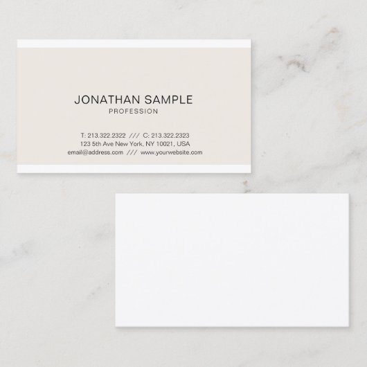 Carte De Visite Design graphique simple et moderne professionnel (Devant / Derrière)