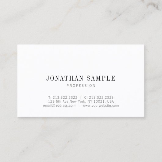 Carte De Visite Design graphique simple professionnel Moderne (Devant)