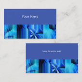 Carte De Visite Design graphique transparent - bleu noir I (Devant / Derrière)