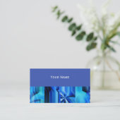 Carte De Visite Design graphique transparent - bleu noir I (Debout devant)