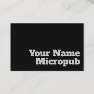 Carte De Visite Design gras et clair - Micropub ou Microbrasserie