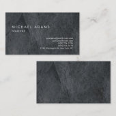 Carte De Visite Design Gris clair texture professionnelle moderne (Devant / Derrière)