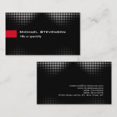 Carte De Visite Design gris noir moderne Unique (Devant / Derrière)