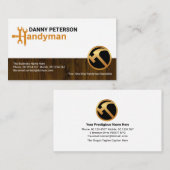 Carte De Visite Design Handyman Motif Construction de clôture en b (Devant / Derrière)