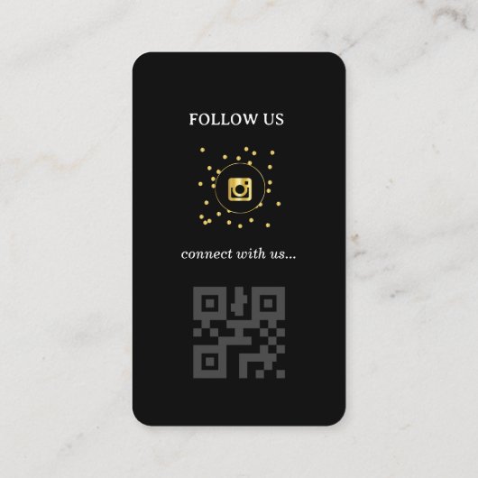 Carte De Visite Design holographique - Social Media QR Code (Dos)