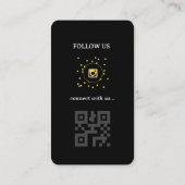 Carte De Visite Design holographique - Social Media QR Code Entrep (Dos)