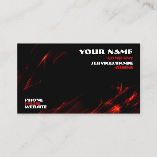 carte de visite design incendie (Devant)