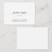 Carte De Visite Design intelligent créatif Gold Plain Luxe tendanc (Devant / Derrière)
