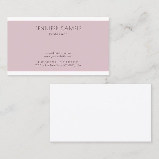 Carte De Visite Design intelligent moderne et créatif Modèle éléga (Devant / Derrière)