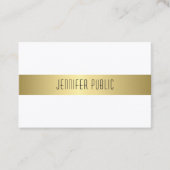 Carte De Visite Design intelligent sophistiqué Design moderne Or l (Devant)