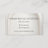 Carte de visite design intérieur blanc (Dos)