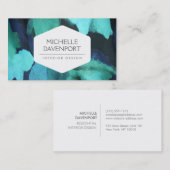 CARTE DE VISITE DESIGN INTÉRIEUR, DÉCORATEUR, TISSU FLORAL (Devant / Derrière)