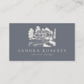 Carte De Visite Design intérieur élégant code qr (Devant)