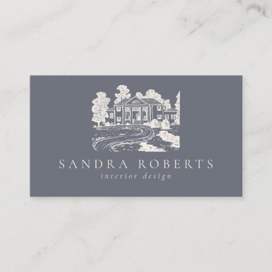 Carte De Visite Design intérieur élégant code qr (Devant)