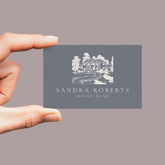 Carte De Visite Design intérieur élégant code qr