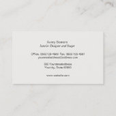 Carte De Visite Design intérieur élégant en or et en mauve (Dos)