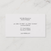 Carte De Visite Design intérieur Elégant or rouge Motif look bois (Dos)