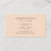 Carte De Visite Design intérieur moderne Abstrait Boho Cream vert (Dos)