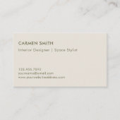 Carte De Visite Design intérieur moderne de luxe personnalisé (Devant)