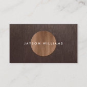 Carte De Visite Design intérieur moderne en cercles de bois (Devant)