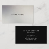 Carte De Visite Design intérieur moderne simple gris (Devant / Derrière)