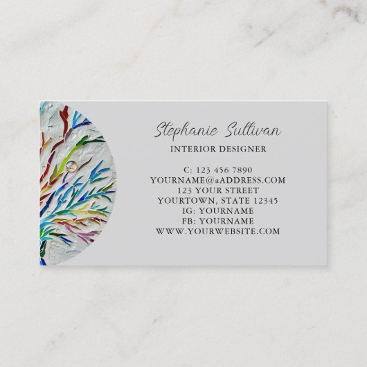 Carte De Visite Design intérieur moderne unique (Dos)