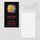 Carte De Visite design mandala aux couleurs vives (Devant / Derrière)