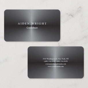 Carte De Visite Design Metallic Gris Design Moderne Minimaliste