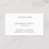 Carte De Visite Design minimal tendance Professionnel Moderne Élég (Dos)