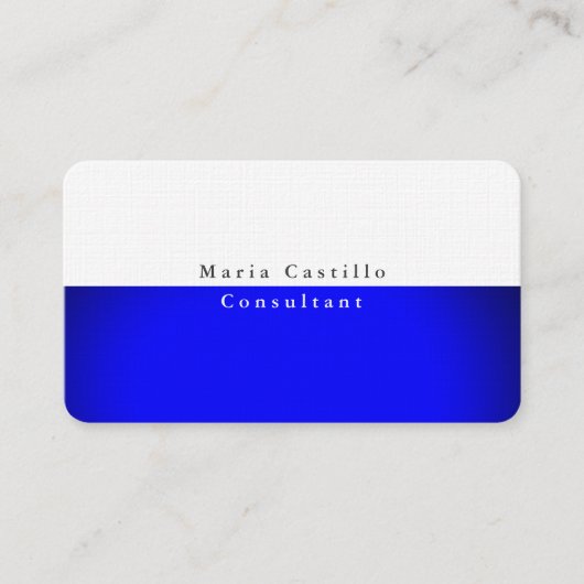 Carte De Visite Design minimaliste bleu clair élégant (Devant)