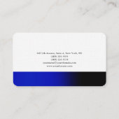 Carte De Visite Design minimaliste bleu clair élégant (Dos)