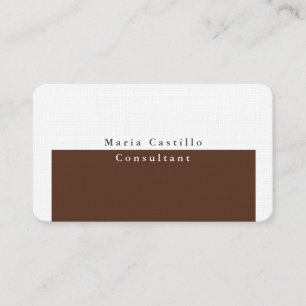 Carte De Visite Design minimaliste Brown et élégant
