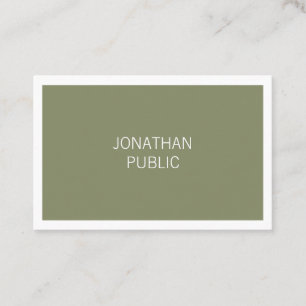Carte De Visite Design minimaliste Chic Simple Simple Clair élégan