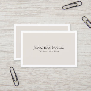 Carte De Visite Design minimaliste élégant Moderne Plaine tendance