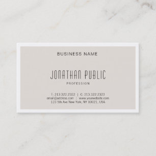 Carte De Visite Design Minimaliste Élégant Moderne Simple Luxueux