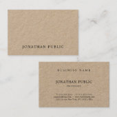 Carte De Visite Design minimaliste élégant Moderne Unique Plain Lu (Devant / Derrière)