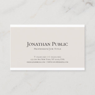 Carte De Visite Design minimaliste élégant professionnel Luxe mode
