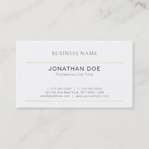 Carte De Visite Design Minimaliste Élégant Tendance Moderne Luxe